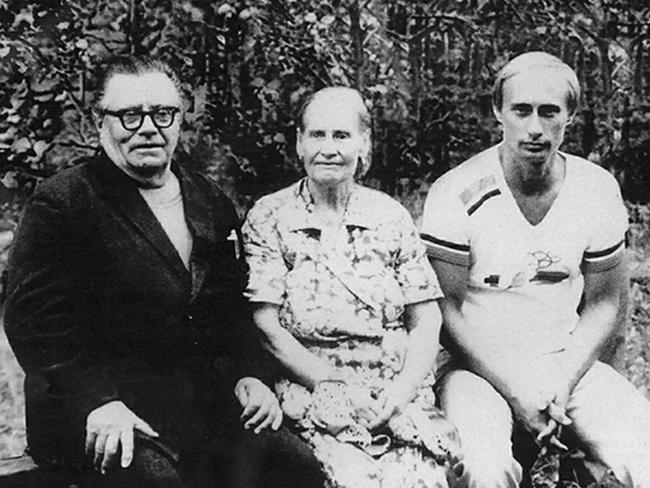 Vladimir Putin with his parents. Picture: Zumapress.com/Australscope