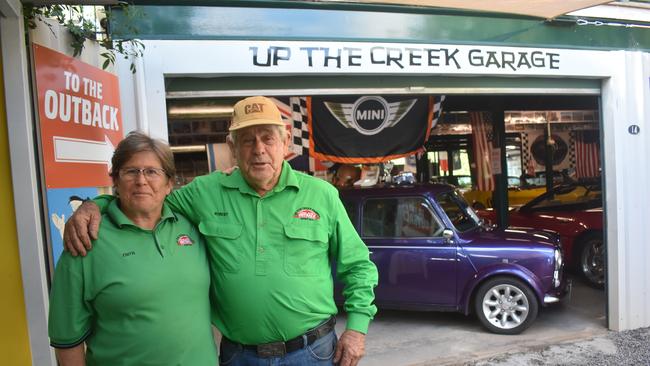 Edith and Robert Burton of Up the Creek Garage.