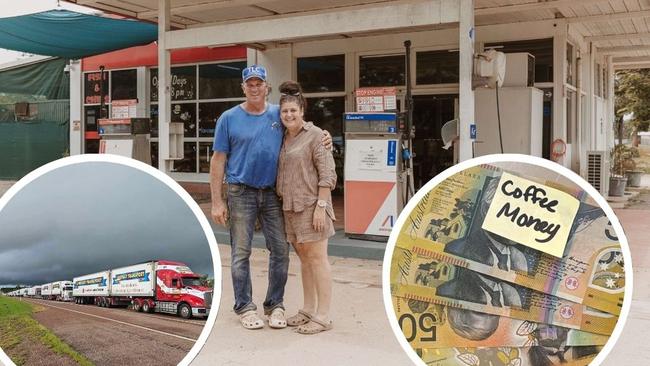 Greenvale Roadhouse owners Dan and Julie Condon have appreciated the support that they received from the community to support stranded truckies and travellers. Picture: Pony Express Photography.