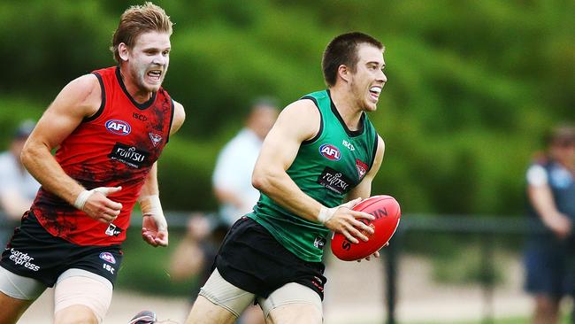 Essendon’s Zach Merrett and Michael Hurley have been among the Bombers to catch gastro.