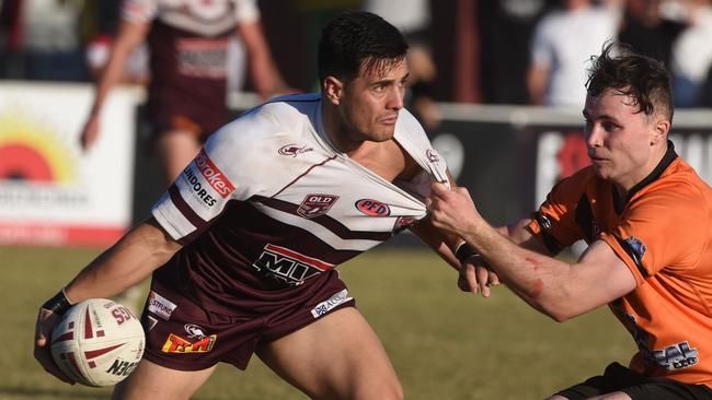 Rugby League Gold Coast A grade grand final between Burleigh and Southport at Pizzey Park. Burleigh's Conner Toia. (Photo/Steve Holland)