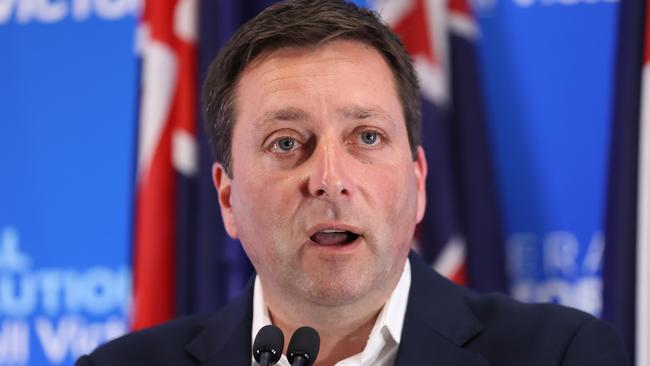 Former Victorian Liberals leader Matthew Guy resigned after another failed state election. Picture: David Caird