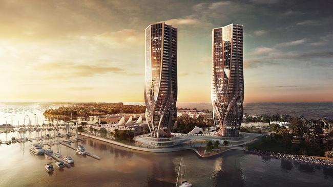 Sunland Group's Mariners Cover project, The Spit, Gold Coast. Designed by world-renowned architect Zaha Hadid.