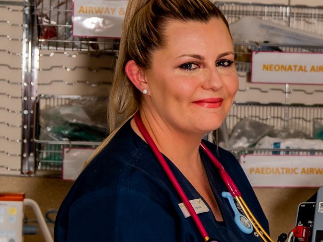 26/09/2021 Elyse Hannan, Director of Nursing at Dirranbandi Hospital in Queensland. Hannan has been nominated for this year's annual Shine Awards which spotlight the achievements of rural and regional women. Jacque Hemming/The Australian