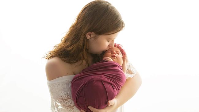 Brooke with baby Harper Lee.