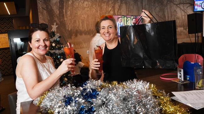 Mary-Ellen Fitzpzatrick and friend Veronica Howson relax at the Cavanagh Hotel after shopping in the city. Picture: Katrina Bridgeford