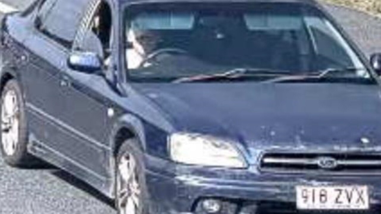 Police are appealing for information on a blue Subaru Liberty that was driving erratically, with the driver allegedly aiming a firearm at another motorist. Picture: Mackay Police