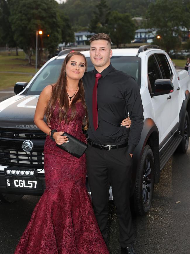 Pacific Pines High formal, at the school. Charlotte Burton and Tarj Hooker Picture Glenn Hampson
