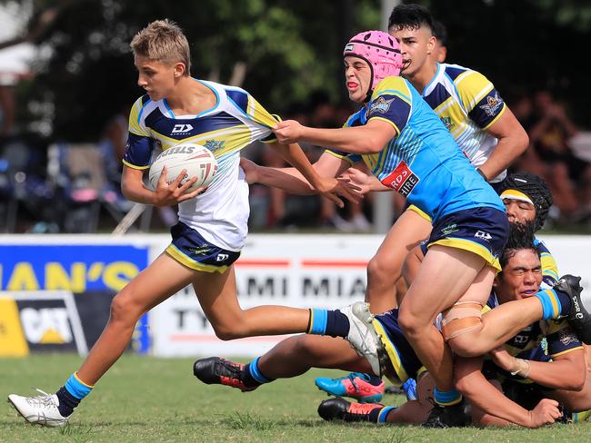 March 20 2021, Pizzy Park, Miami, Gold Coast, Queensland, Tweed Heads William Saunders in action during the Queensland Rugby League Cyril Connell Challenge clash between the Burleigh Bears V Tweed Heads Seagulls played at Pizzy Park, Miami, Picture: Scott Powick Newscorp