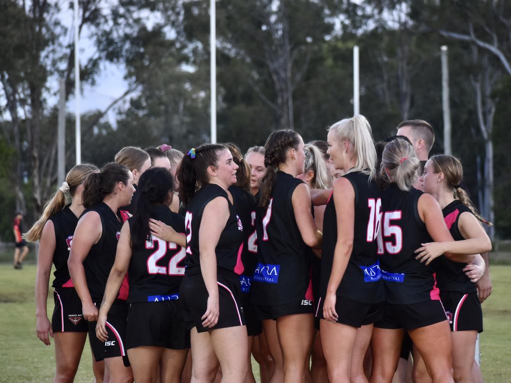 Hervey Bay Bombers have won the Wide Bay Women’s Grand Final against the Bundy Eagles. Picture: Isabella Magee