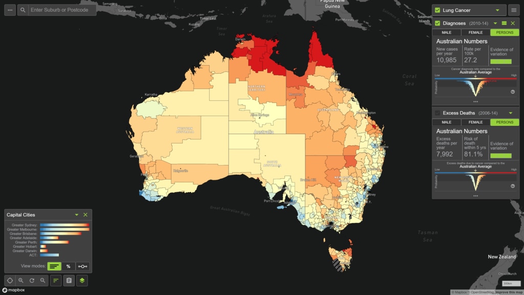 Australian Cancer Atlas map reveals cancer hot spots and survival rates ...