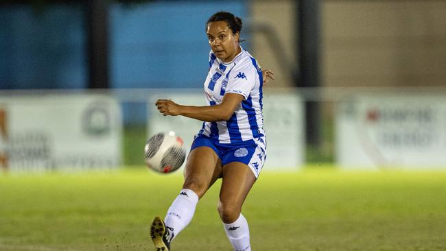 Action shots from the fifth annual GleNTi Cup between Hellenic AC and Darwin Olympic SC, June 3, 2025. Picture: Pema Tamang Pakhrin