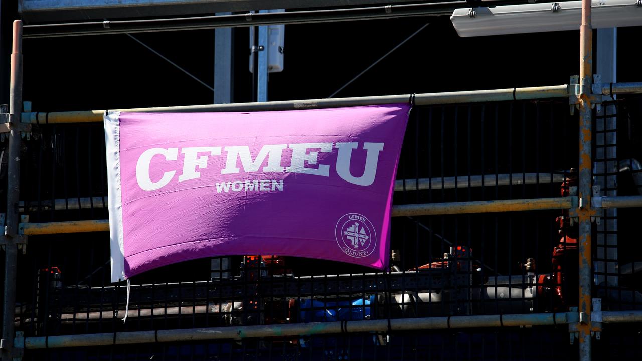 The CFMEU this month voted to undertake the protected industrial action after months of negotiation with CPB Contractors to strike an new enterprise bargaining agreement. Picture: David Clark