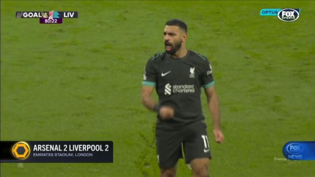 Salah strikes for late draw v Arsenal