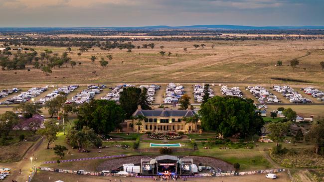 Big Skies Festival, held at the historic Jimbour House in Dalby, recorded a 25 per cent drop in attendance for their 2024 event according to Western Downs Regional Council. Photo: Contributed.