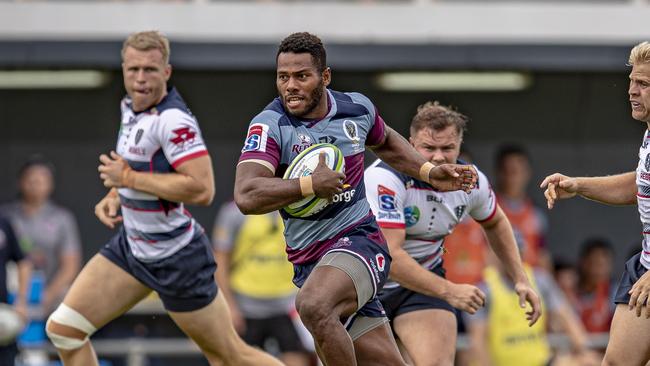 Filipo Daugunu scored five tries. Picture: QRU