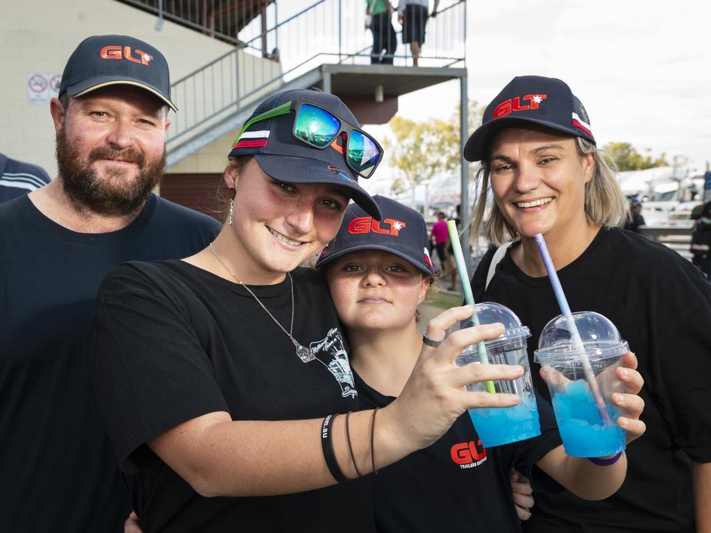 At Lights on the Hill Trucking Memorial are (from left) Ben, Jess, Violet, and Nicole Cox at Gatton Showgrounds, Saturday, October 5, 2024. Picture: Kevin Farmer