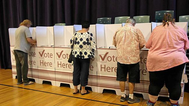 Voters in the electorate of Lockyer cast their votes for the 2017 Queensland election, November 25 2017. Generic stock-type photo. Picture: Melanie Keyte