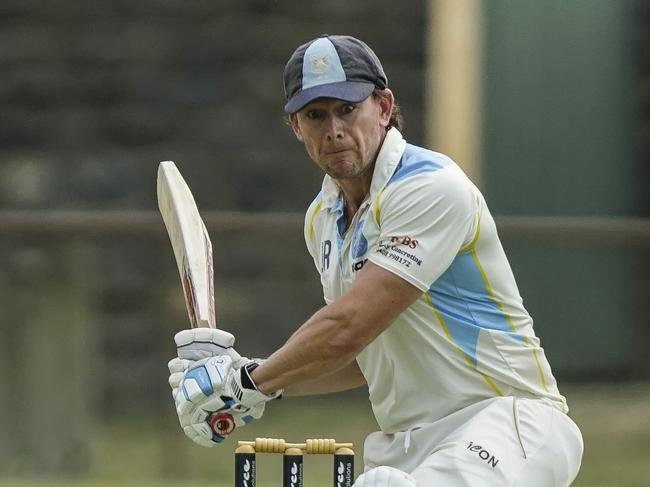 Cricket Baxter v Sorrento. Chris Brittain batting for Baxter. Picture: Valeriu Campan