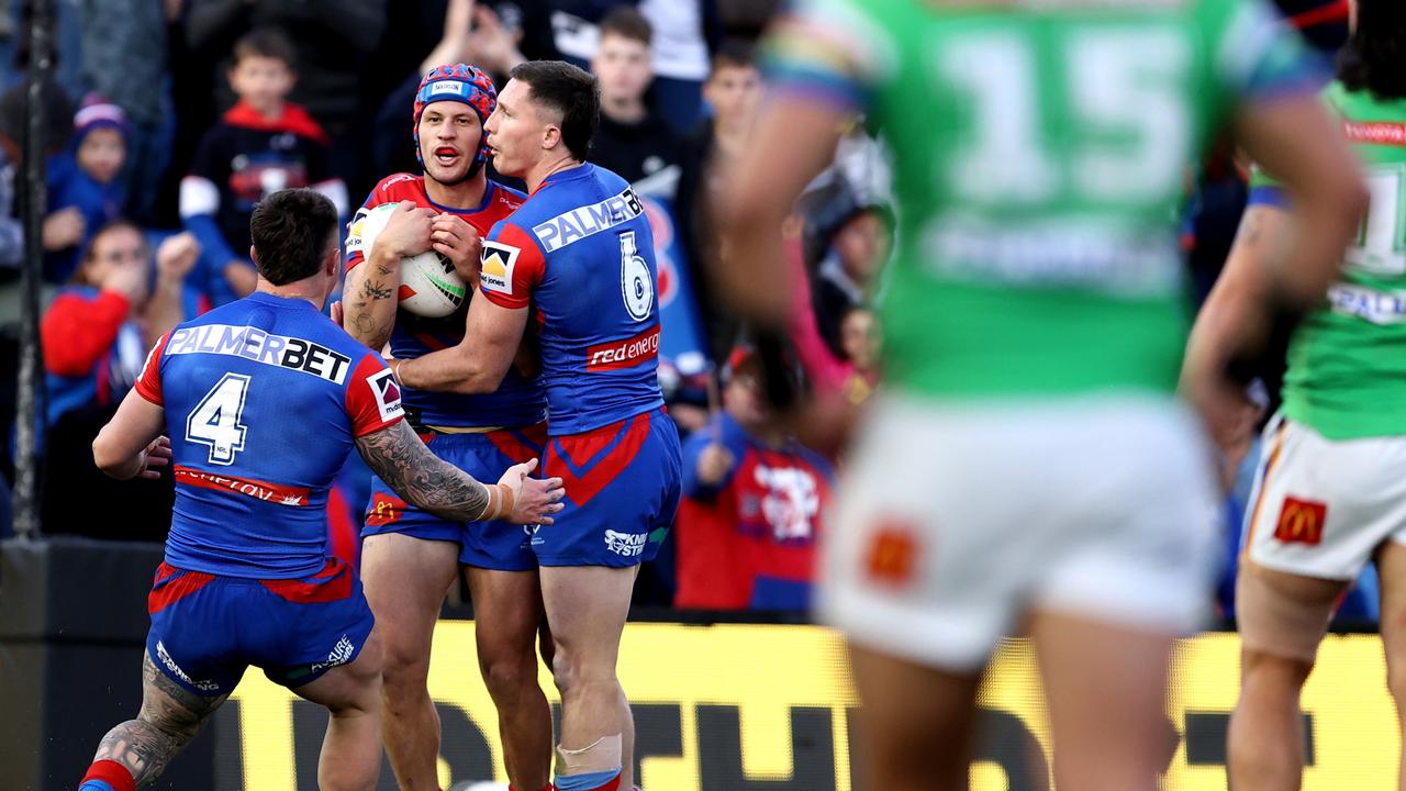 Kalyn Ponga carried the Knights to victory with some huge plays in the second half. Picture; Brendon Thorne/Getty Images