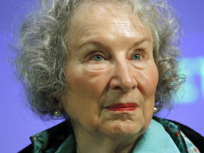 Canadian author Margaret Atwood speaks during a press conference at the British Library to launch her new book 'The Testaments' in London. Picture: AP Photo/Alastair Grant.