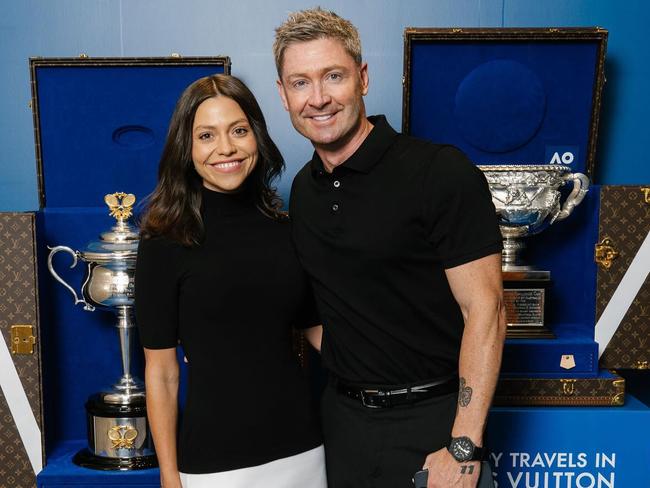 Michael Clarke and girlfriend Arabella Sherborne at a Louis Vuitton event. Picture: Instagram