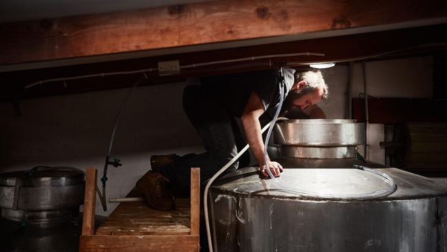 James Sexton working at Main Ridge Estate. Picture: Chris McConville