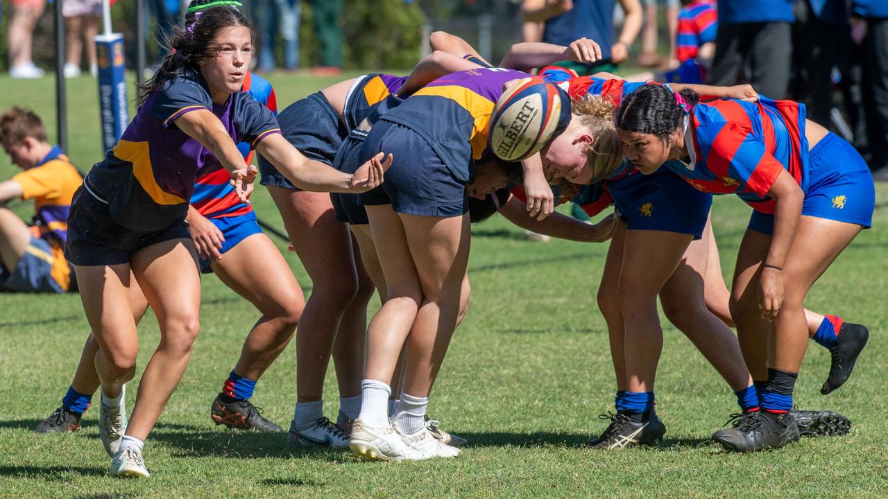 Selena Worsley Cup Game 1. Downlands first VII vs Glennie 18S. 2024 OCallaghan Cup day at Downlands College.Photo by Nev Madsen