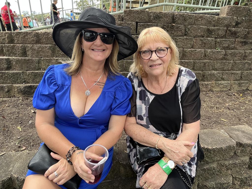 Margie Kelly and Kerry Hooper at the Torbanlea Picnic Races.