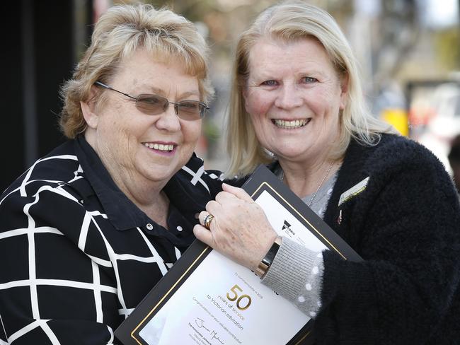 Principals Dr Denise Clarke and Maureen Price. Picture: David Caird