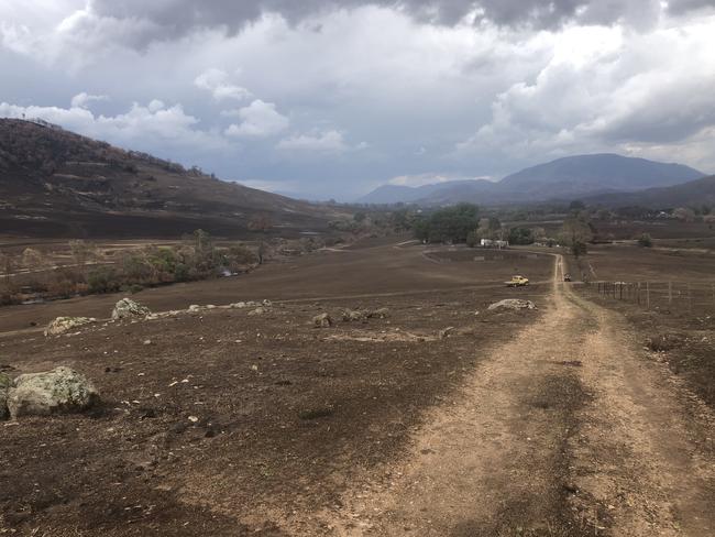 Cudgewa farmer Tony Jarvis' farm was devastated by the fires.