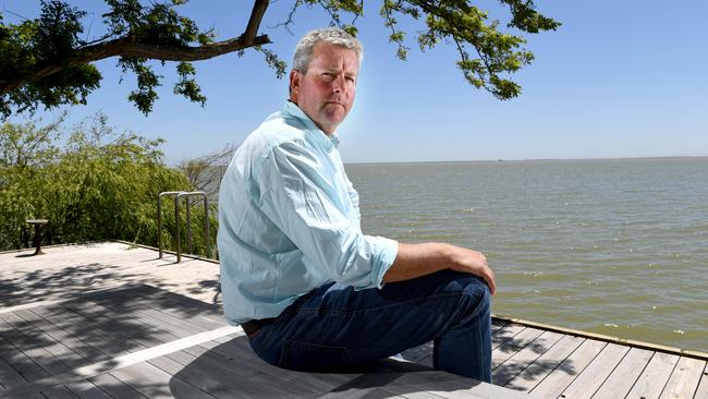 Cattle farmer Richard McFarlane on his property Wellington Lodge, which overlooks Lake Alexandrina. A senate inquiry has revealed up to 375GL of water in the Murray-Darling Basin may be going unused each year. Picture: Tricia Watkinson