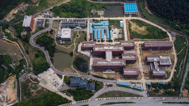 The P4 laboratory, centre left, on the campus of the Wuhan Institute of Virology. Picture: AFP