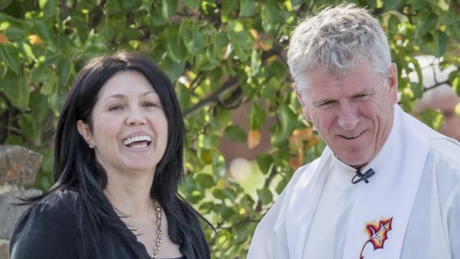 Roberta Williams People after George Williams’ funeral. Picture: Jason Edwards