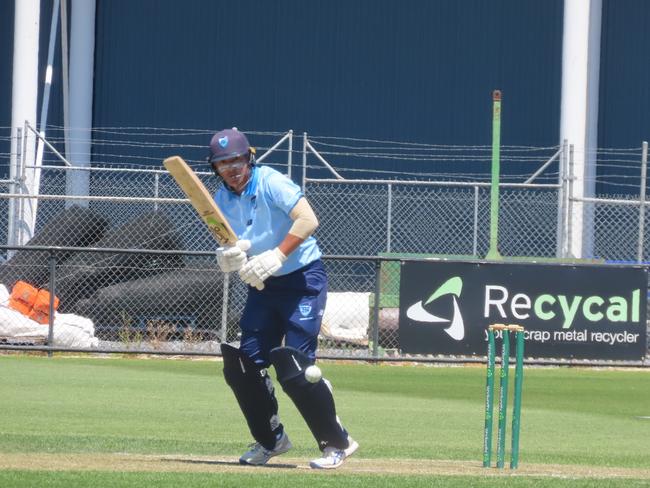 NSW Country's Hunter Hall in action against NSW Metro at the under-17 national championships in Launceston on Friday. Picture: Jon Tuxworth