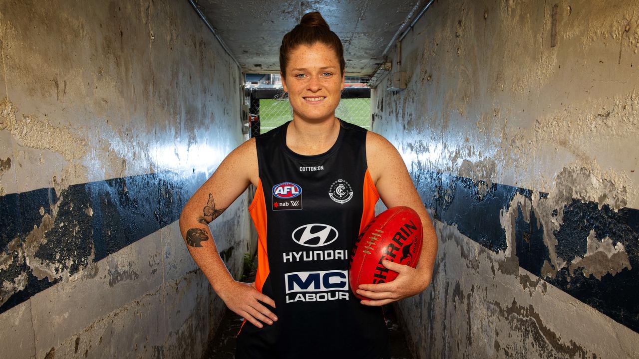 Carlton AFLW star Bri Davey has been reappointed as captain. Picture: Mark Stewart