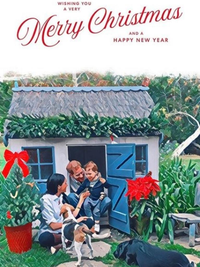 Prince Harry and Meghan Markle appeared with their son Archie and pets on their Christmas Card this year.