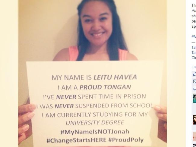 Leitu Havea's protest against the comedy &lt;i&gt;Jonah from Tonga&lt;/i&gt;. Picture: Facebook