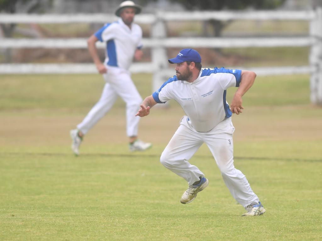 A shy at the stumps for Tucabia Copmanhurst at Ulmarra Showground