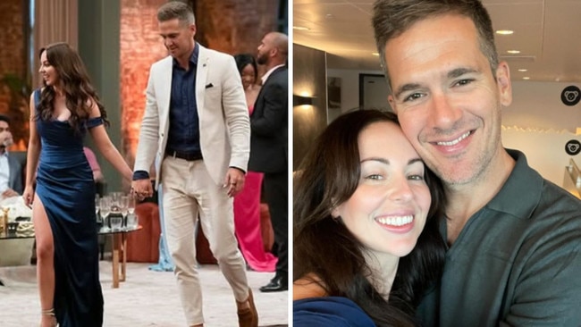 E﻿llie Dix and Jono McCullough shocked everyone when they walked into the MAFS Season 11 Reunion together. Despite being matched with other participants, Jono with Lauren Dunn and Ellie with Ben Walters, their connection deepened off-screen. They maintained communication throughout the experiment and, following its conclusion, met up, leading to a romantic relationship. They went public during the reunion dinner party, surprising their fellow cast members. Picture: Instagram