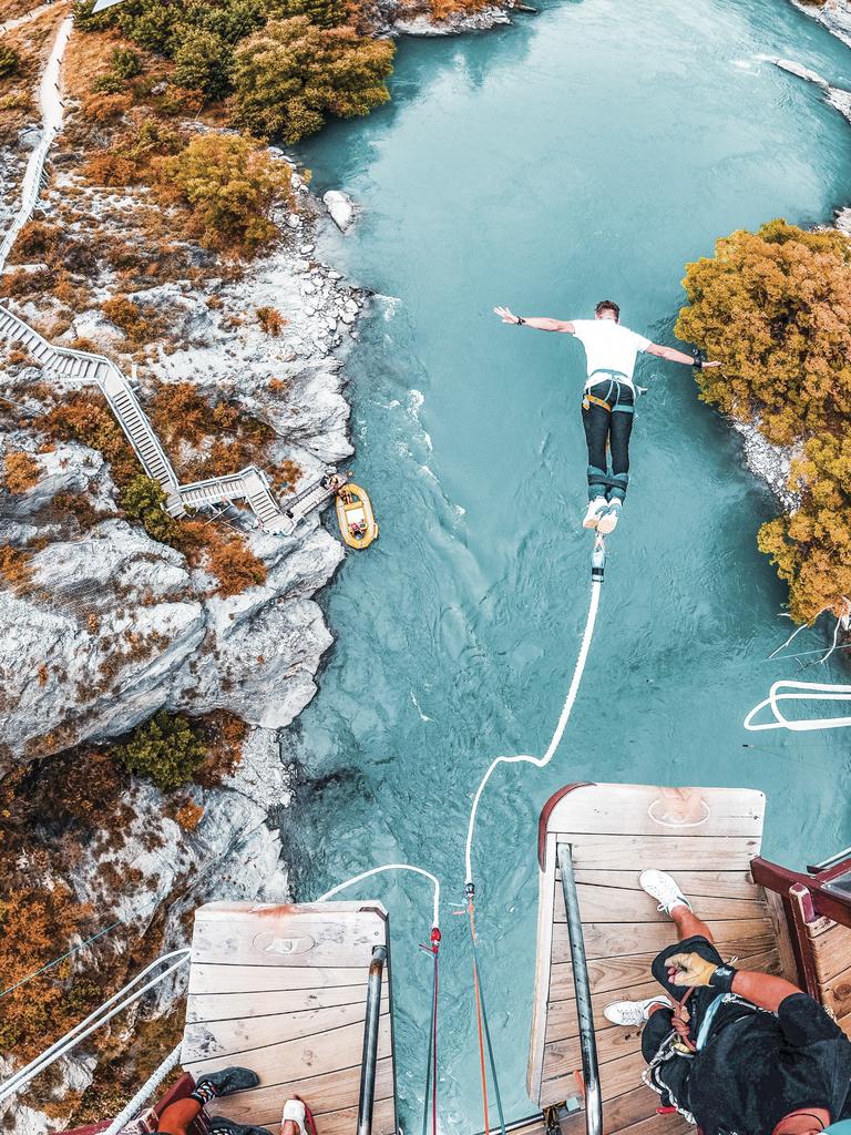 The Kawarau Bridge bungee jump in Queenstown. Picture: Contiki