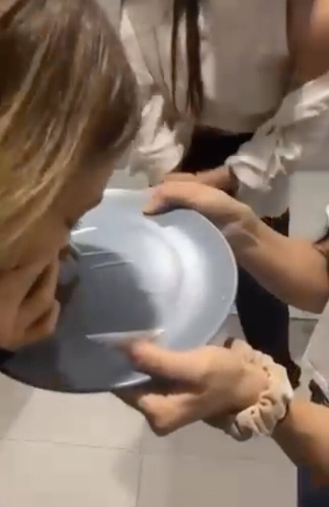 Video emerged last week of Nadia snorting white powder at a gathering. Picture: Instagram