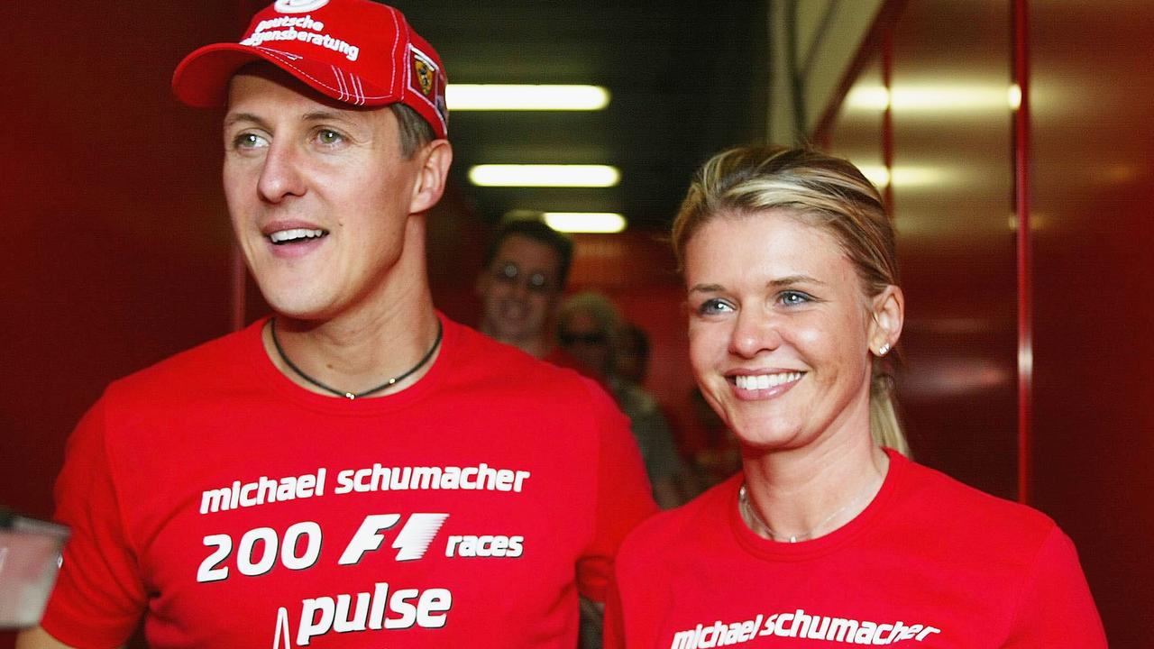 Michael Schumacher and wife Corrina. Photo by Getty Images.