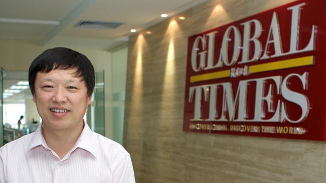 Global Times editor Hu Xijin, has referred to Australia as the “gum stuck in China’s shoe”. Picture: Tom Bannigan