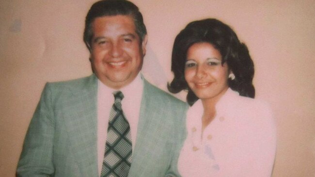 Adriana Rivas with Chilean intelligence agency head General Manuel Contreras in the 1970s. Picture: ABC News