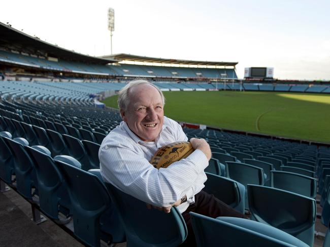 Former SANFL player and coach Robert Oatey at Football Park in Adelaide.