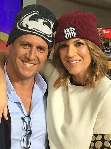 It’s usually lots of laughs on set for Larry Emdur and Kylie Gillies. Picture: Supplied