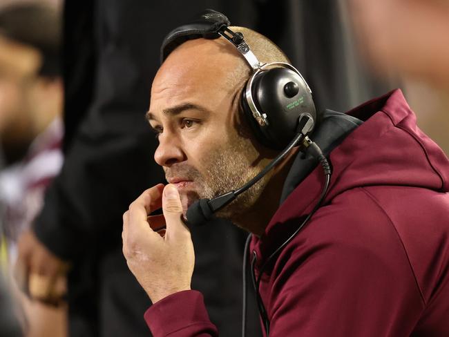 SYDNEY, AUSTRALIA - JULY 15: Brett Stewart looks on during the round 20  NRL match between Manly Sea Eagles and North Queensland Cowboys at 4 Pines Park on July 15, 2023 in Sydney, Australia. (Photo by Tim Allsop/Getty Images)