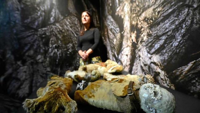 FAIRY TALE: Artist Simone Eisler intertwines some of the Grimm fairy tale themes with her own artistic concerns as part of the Literary Notions exhibition at Bundaberg Regional Art Gallery.Photo: Max Fleet / NewsMail. Picture: Max Fleet BUN141014ART2