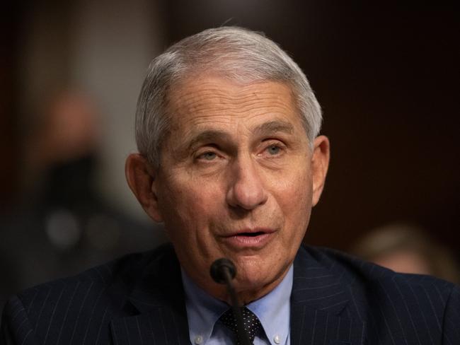 Dr. Anthony Fauci, Director of the National Institute of Allergy and Infectious Diseases at the National Institutes of Health, testifies during a US Senate Senate Health, Education, Labor, and Pensions Committee hearing to examine Covid-19, focusing on an update on the federal response in Washington, DC, on September 23, 2020. (Photo by Graeme JENNINGS / POOL / AFP)